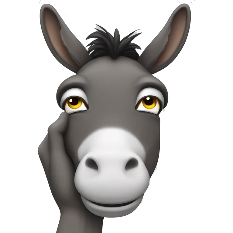 Donkey face palm emoji