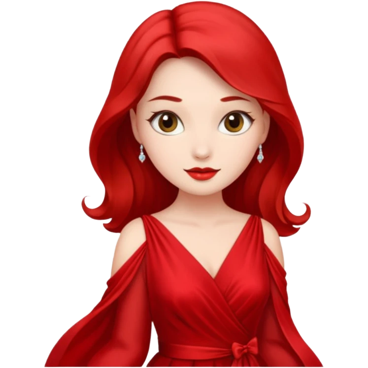 lady in red  emoji