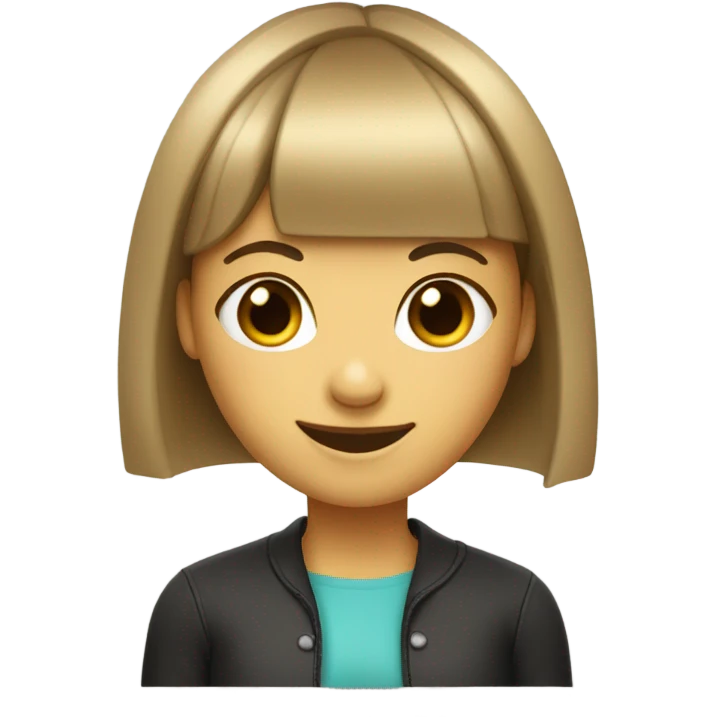 girl with bangs emoji