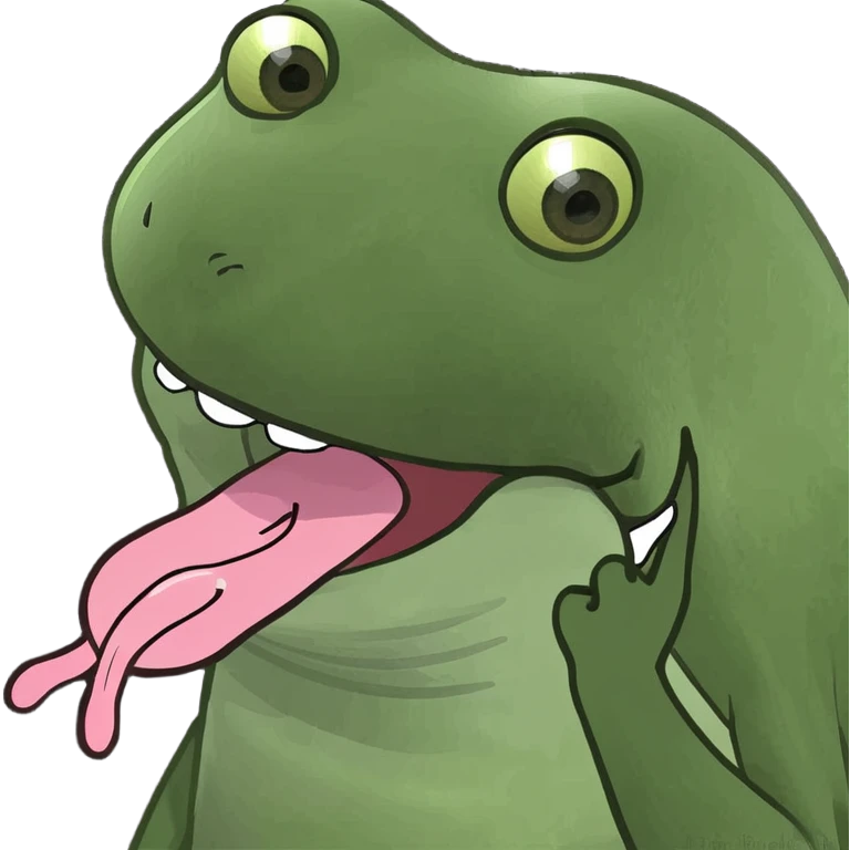Tongue out licking feet  emoji