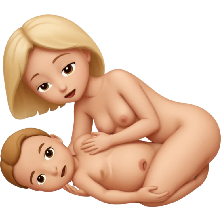 sexual intercourse in fetal position  emoji