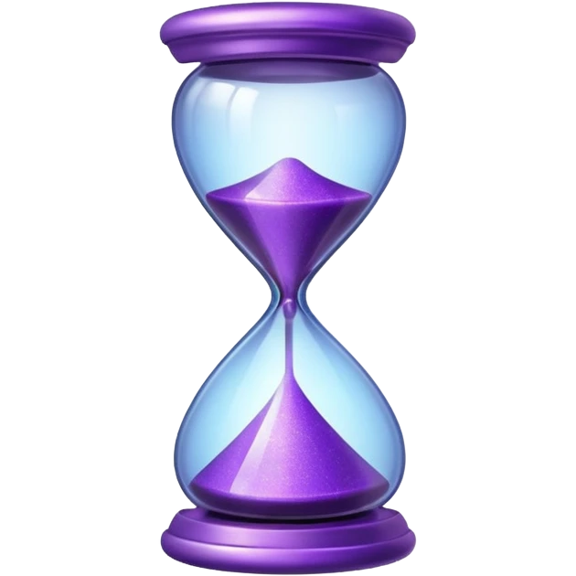 glitter purple hourglass emoji