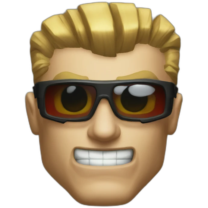 Duke nukem head shot emoji
