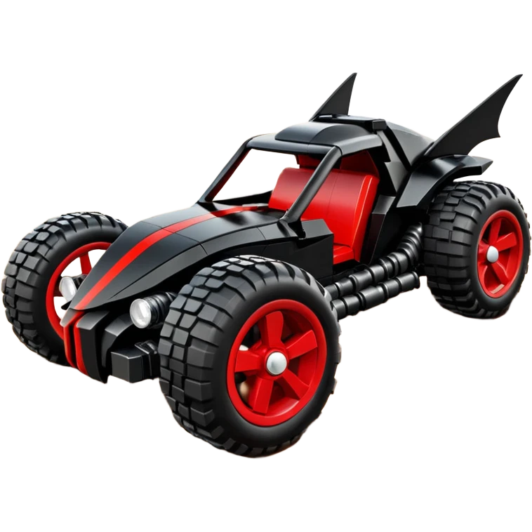 futuristic Venom Lego Batmobile loosely based on 1956 freightliner van (flat long straight organically-shaped mechanical roomy interior seating inside the body) stealthy town hot rod desert dirt racing rwd buggy  emoji