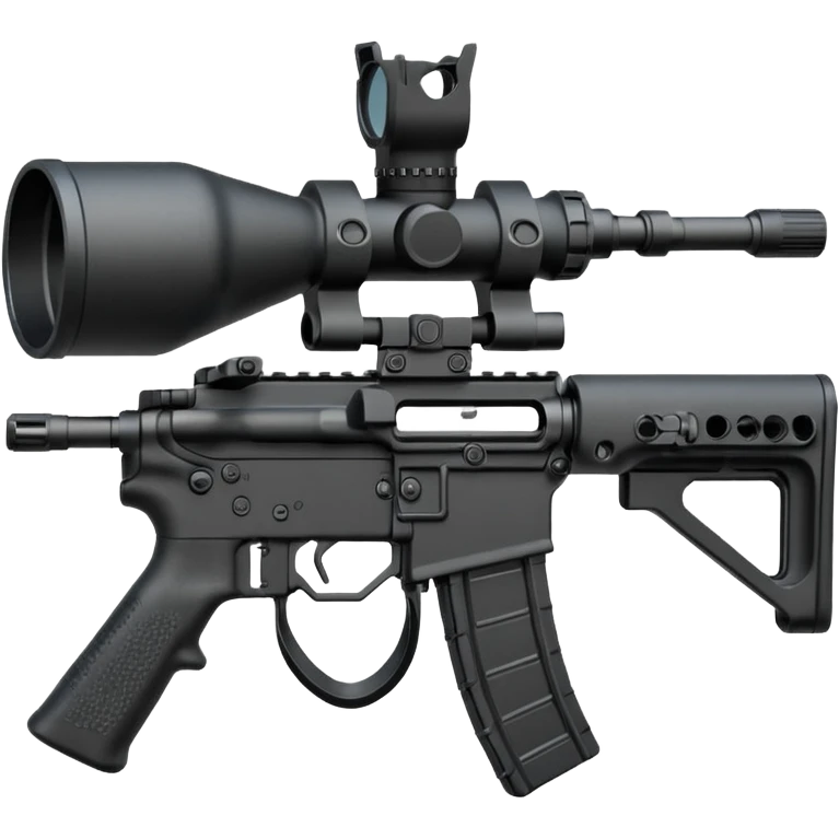 AR-15 drum mag and scope emoji