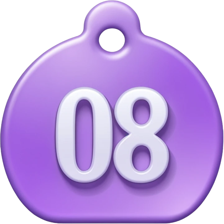 Discount tag with percent symbol ios light violet elements. emoji