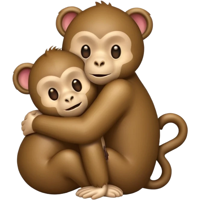 Make a emoji bear hug an emoji monkey 🐒 🧸 emoji