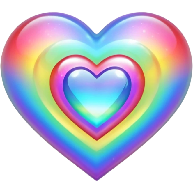heart with rainbow aura emoji
