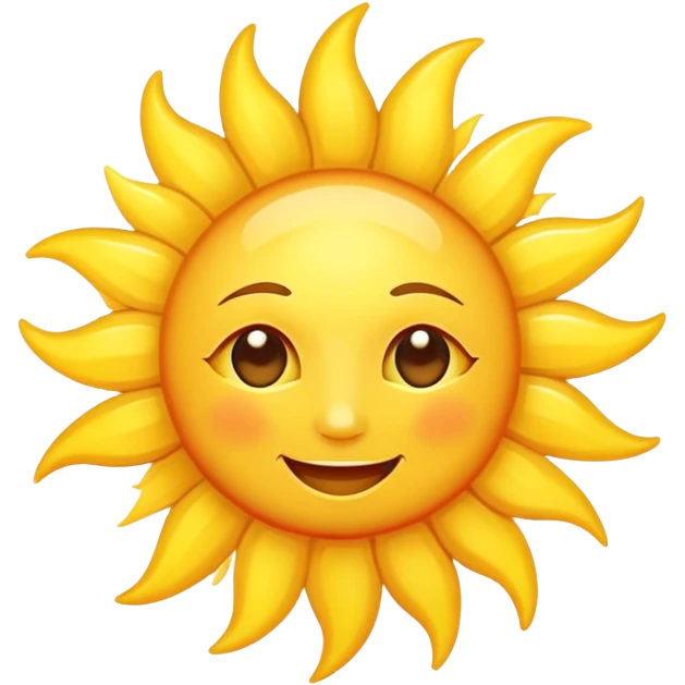 cheerful sun with warm glow emoji