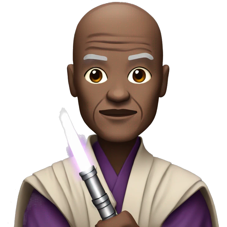 mace windu with purple light saber emoji