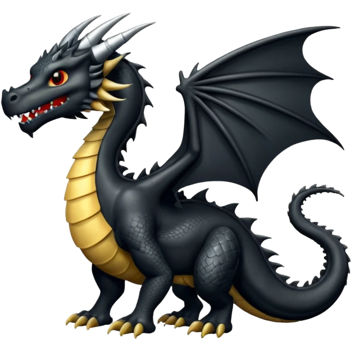Dragón negro emoji