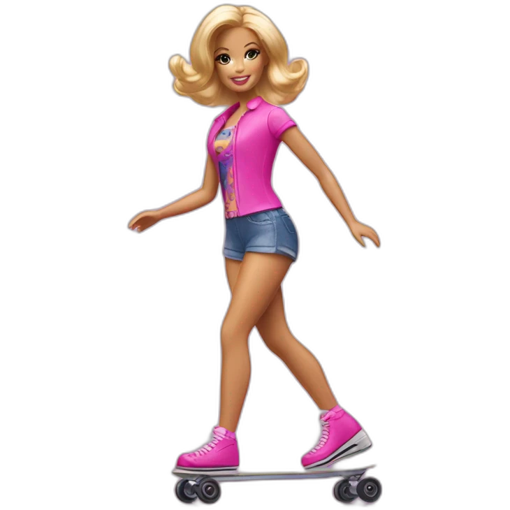 barbie-Roller-Skater emoji