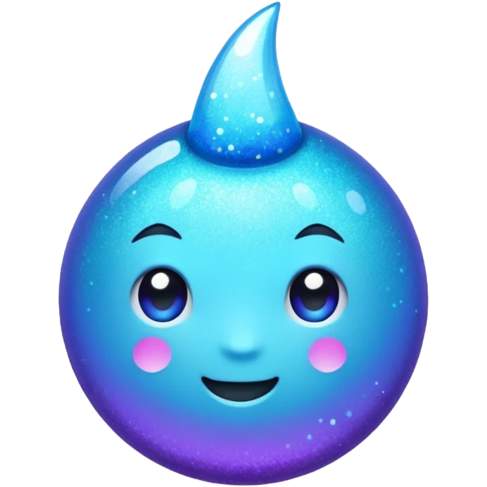 glitter flocus ice cian and purple emoji