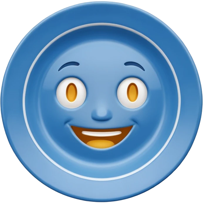 talking plate blue emoji