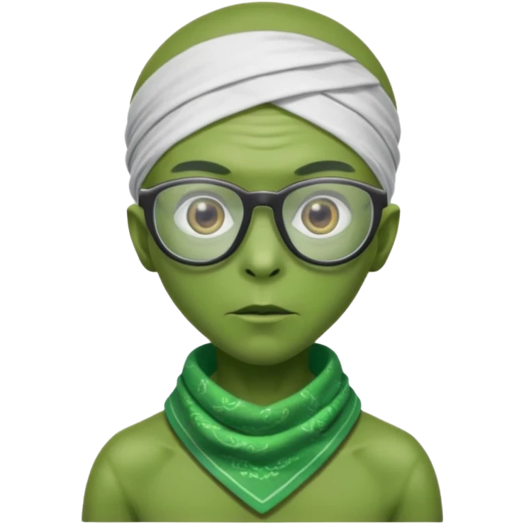 Alieno con bandana e occhiali  emoji