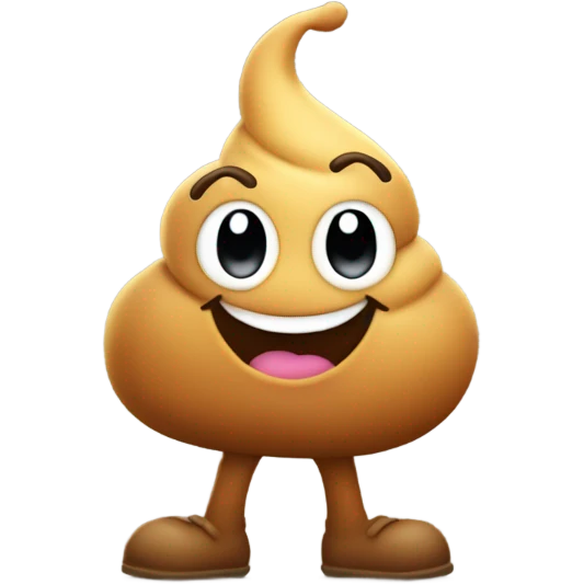Poop emoji on a walk emoji