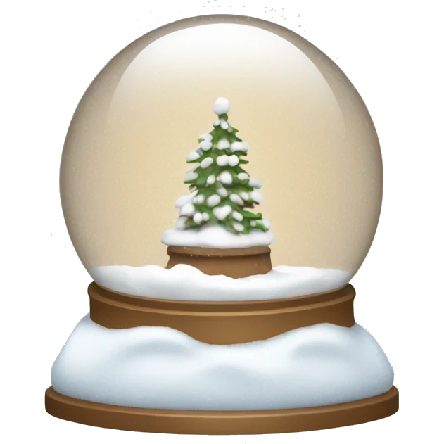 Beige snowy snow globe emoji