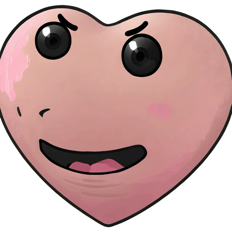 emoji heart one half pink the other half black emoji