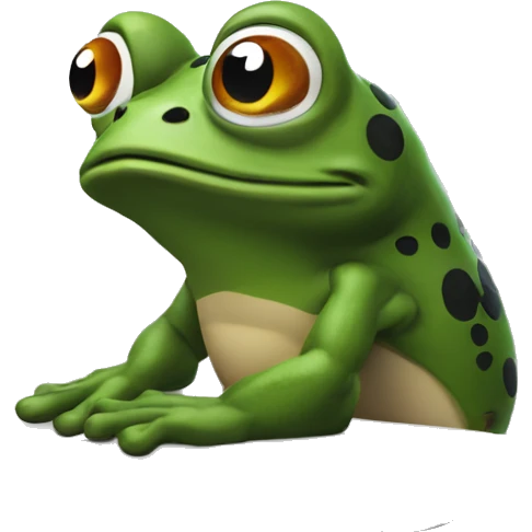 bufo the frog with a developer console window behind him emoji