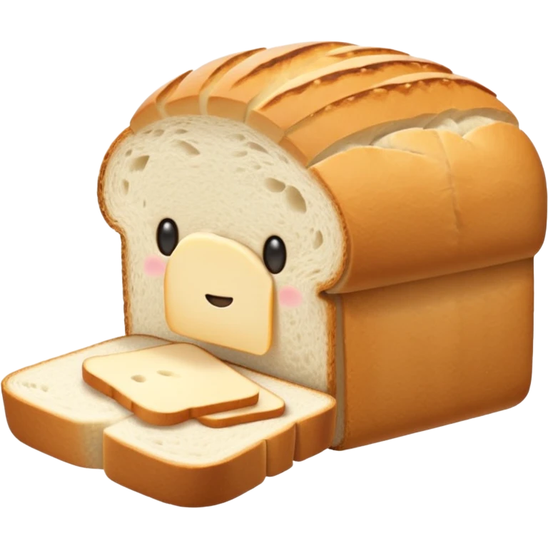 just a sliced bread load simple with cut bread slices on ground remove the face from all bread  emoji
