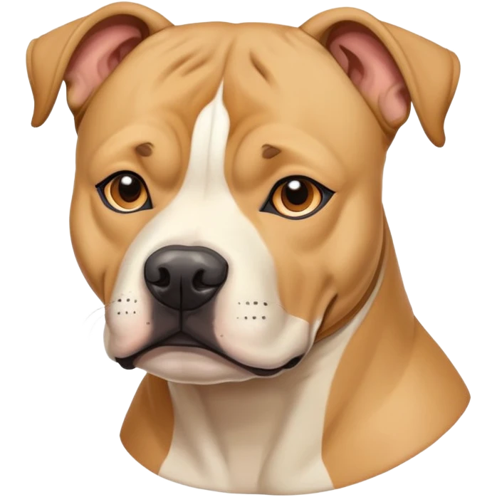 Beige American staffy  emoji