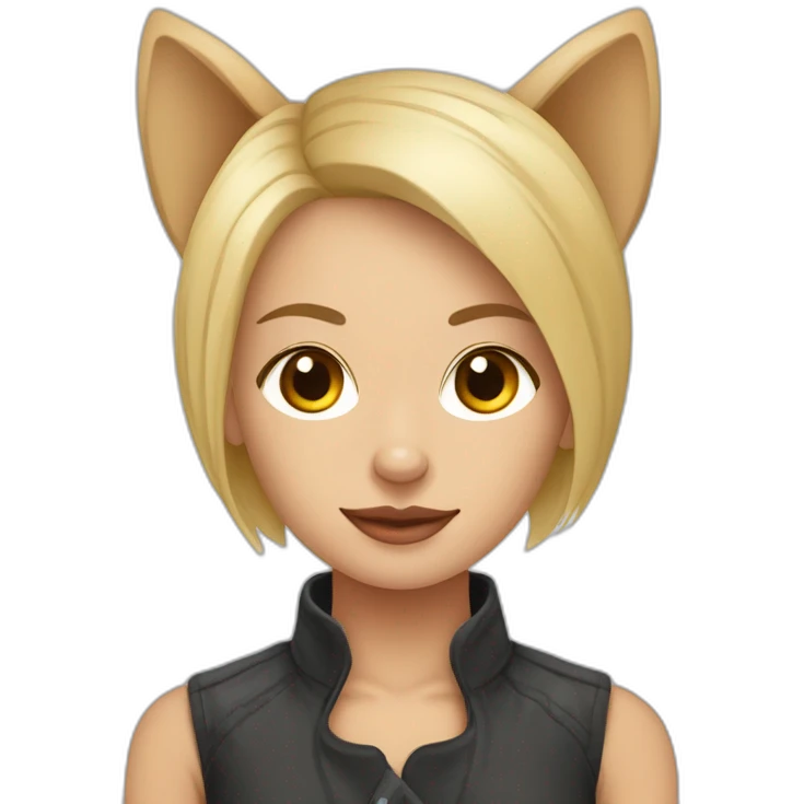 mujer rubia de pelo corto con perro Chihuahua en los brazos emoji