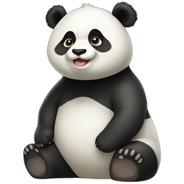 Fat giant panda Huahua emoji