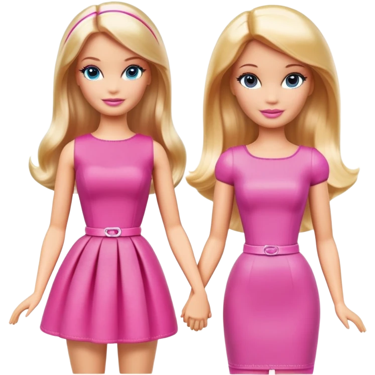 two barbie’s holding hands emoji
