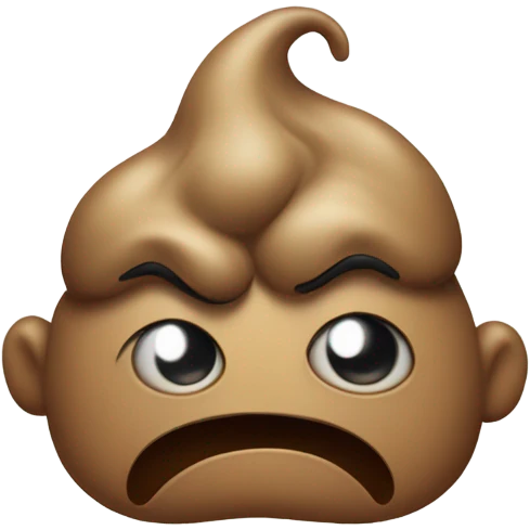 Angry poop emoji