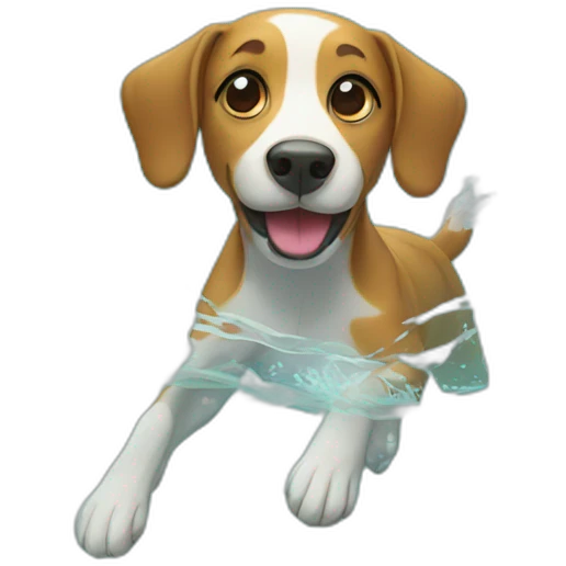 swimming dog emoji