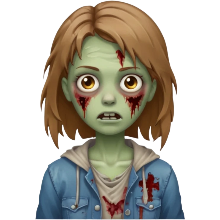 A zombie girl with light brown hair emoji