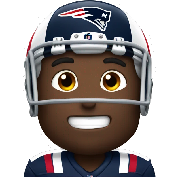 patriots football player wearing number 10 with poop emoji for head emoji