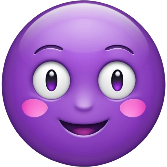 shiny purple text saying "YOU" emoji