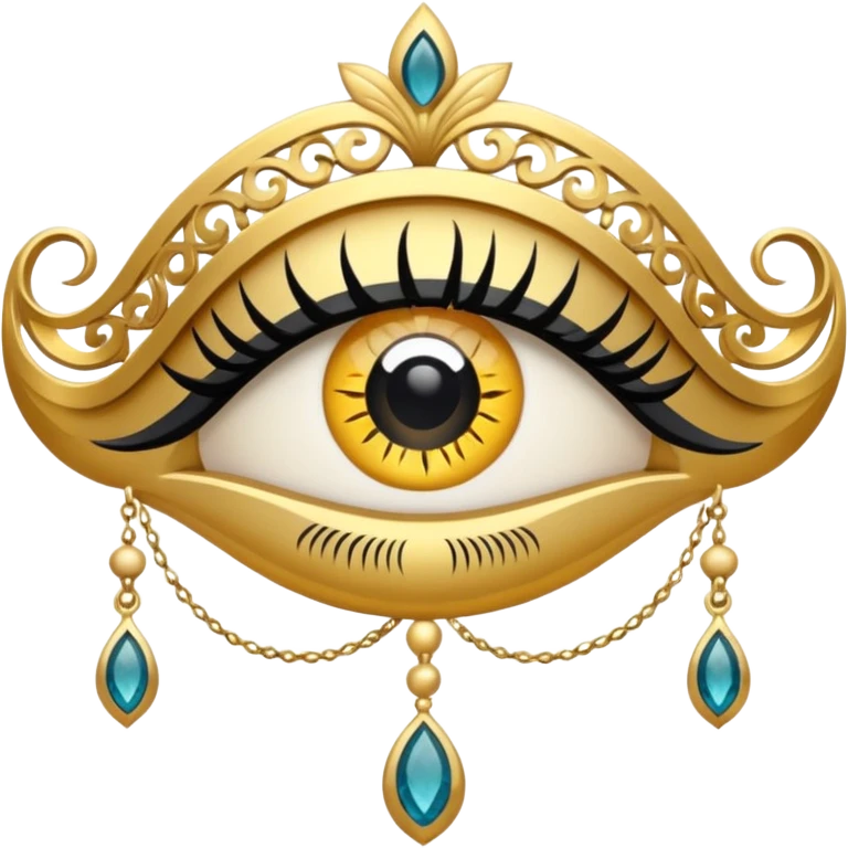 Make a logo with a lash side in the Iranian style and make the logo cool. emoji