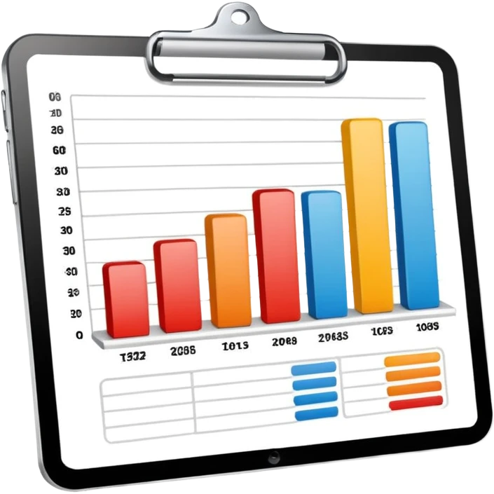 report document with a bar chart emoji