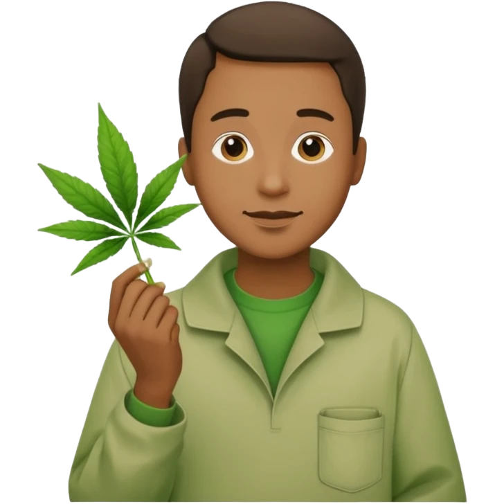 Men smock weed emoji