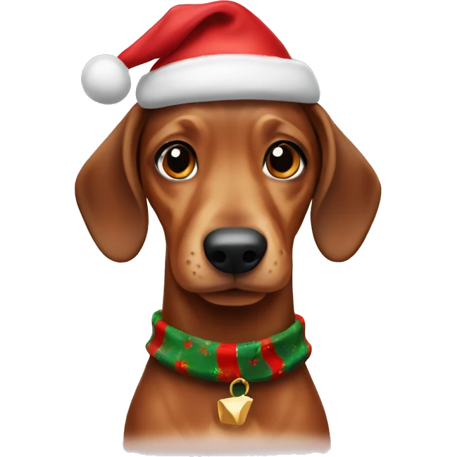 Deuschund with christmas clothes  emoji