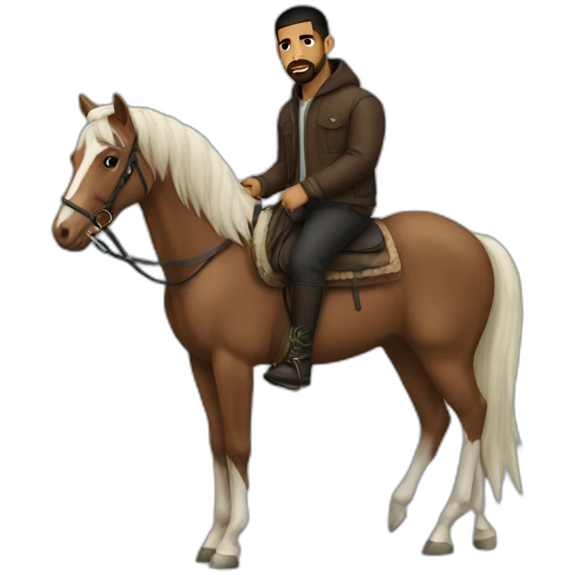 drake with horse emoji