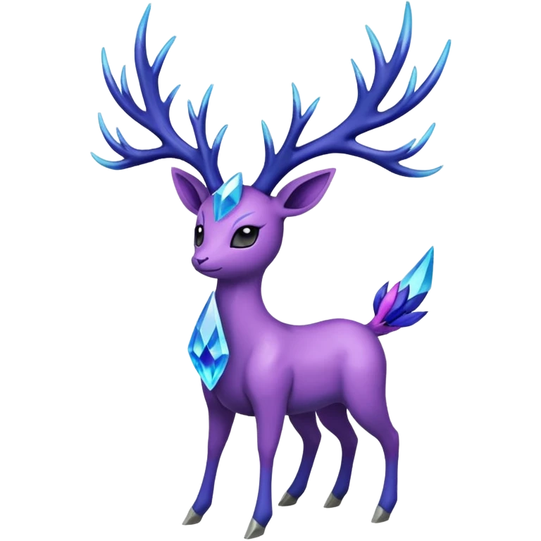Pokemon legendary cian and purple crystal xerneas emoji