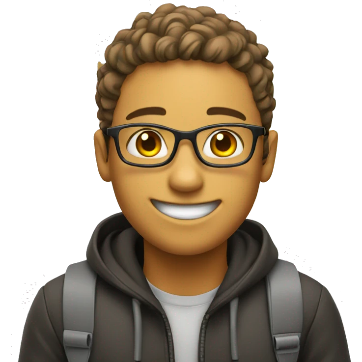 a happy student emoji