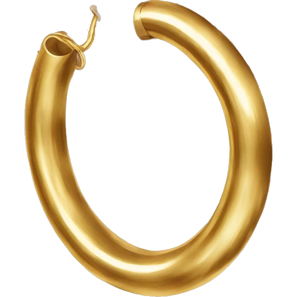 chunky gold hoop earrings emoji