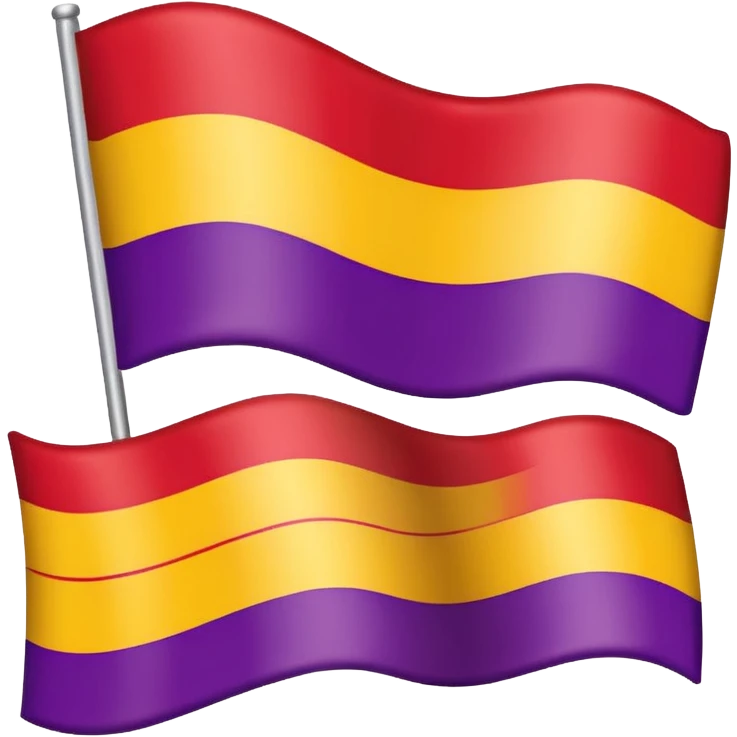 Bandera republicana española sin el símbolo del medio emoji