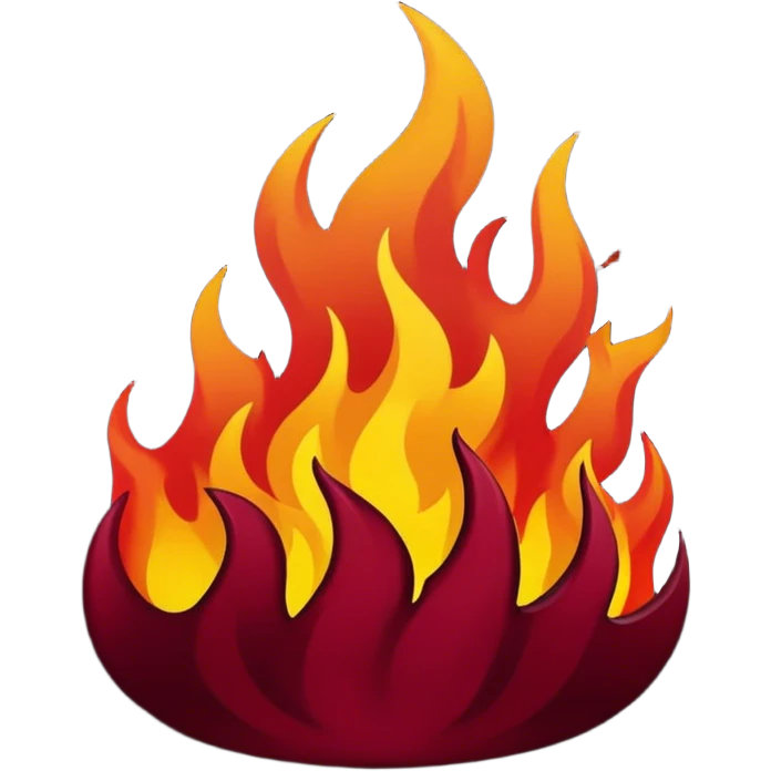 dark Burgundy fire 🔥  emoji