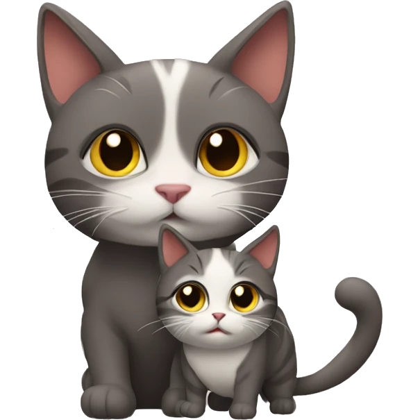 Cat with mom emoji