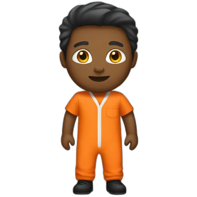 Prison orange jumpsuit emoji