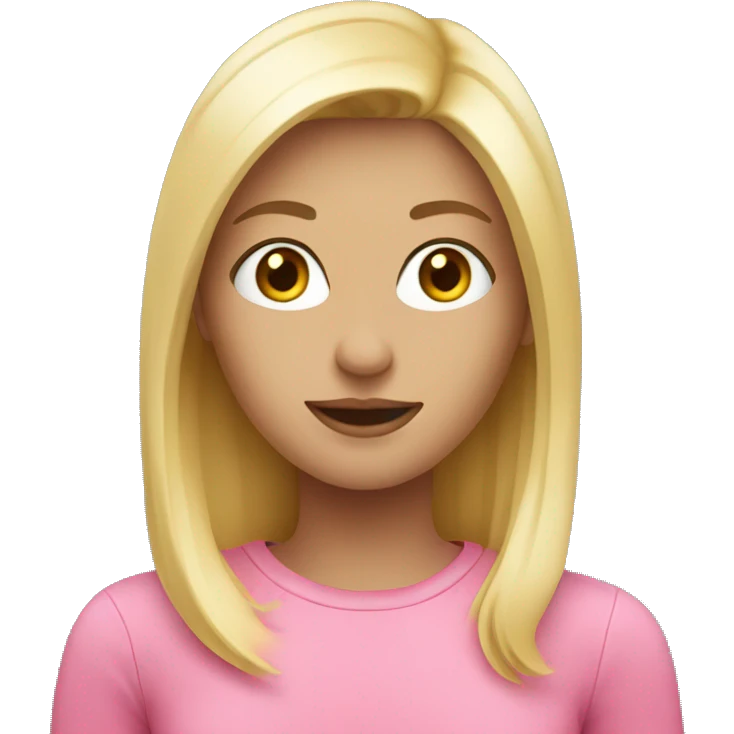 Blonde girl with pink top emoji