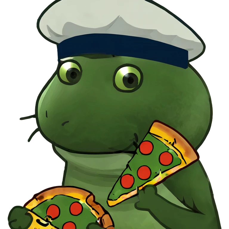 Cat eating pizza emoji