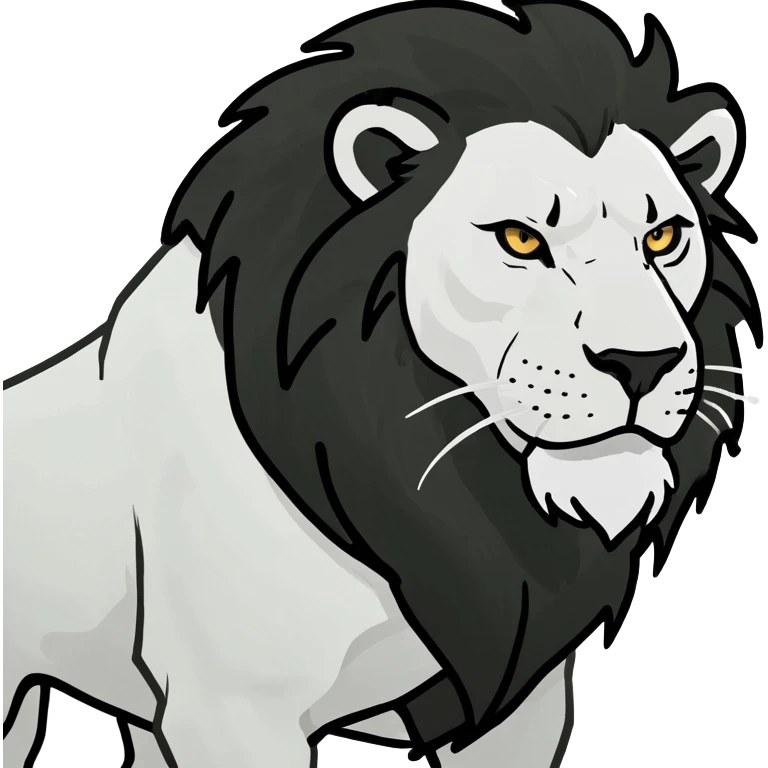 Black lion with a scar emoji