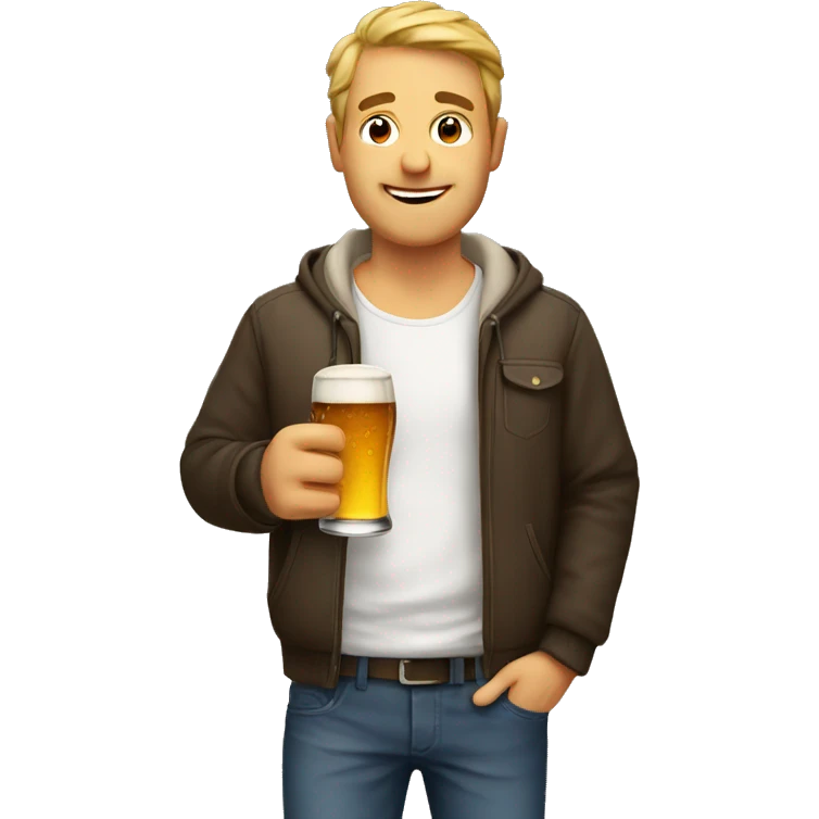 Guy with a beer  emoji