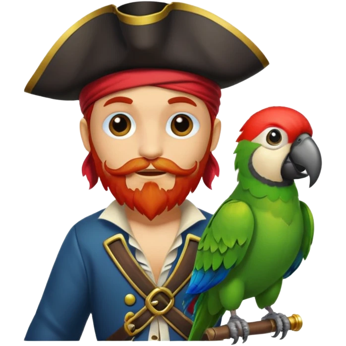 pirate and parrot emoji